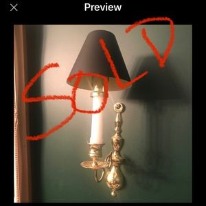 **SOLD**Baldwin Brass sconces with black metal shades